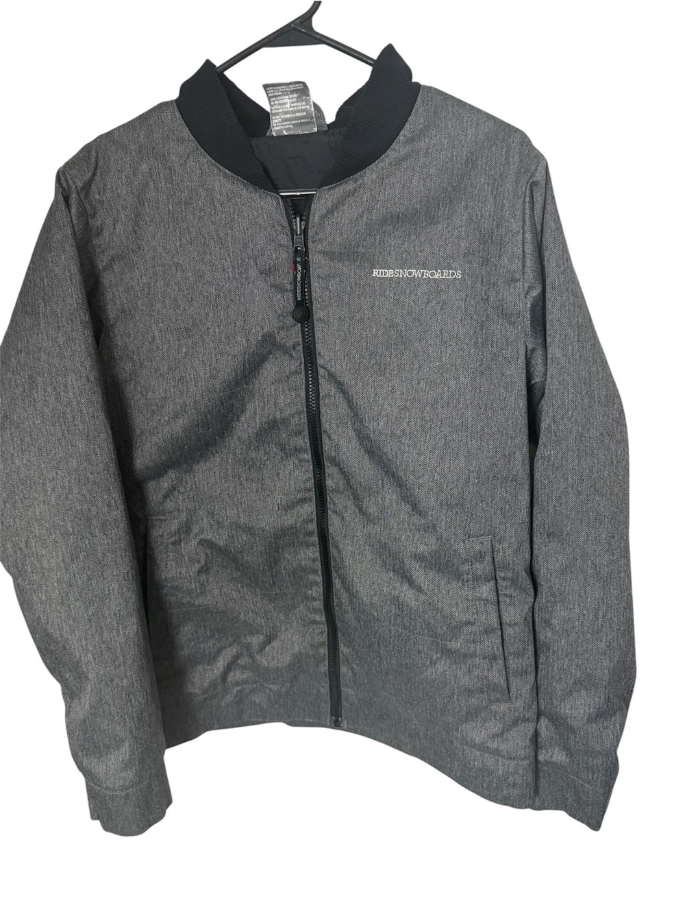 Ride Snowboards jacket grey bomber ski jacket